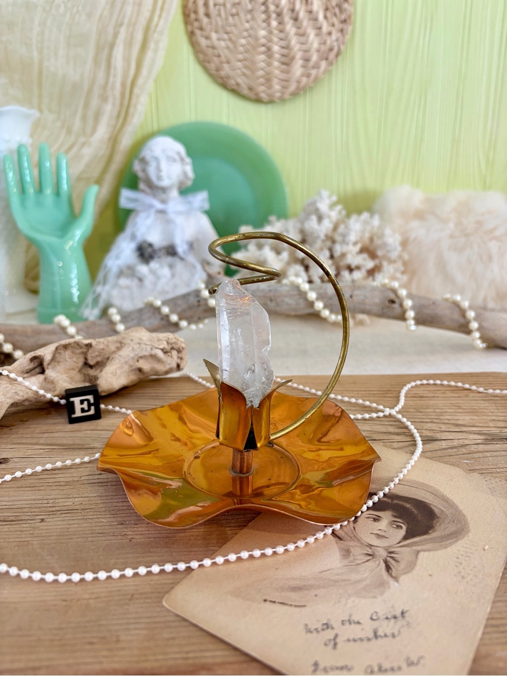 Vintage Copper + Brass Candle Holder 🍂 Unique Home Decor / Eclectic / Gift